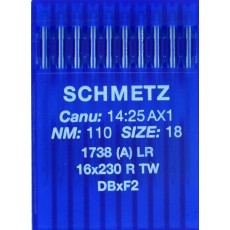 Schmetz Leather point needles Canu 14:25 16x230 DBxF2 Size 110/18